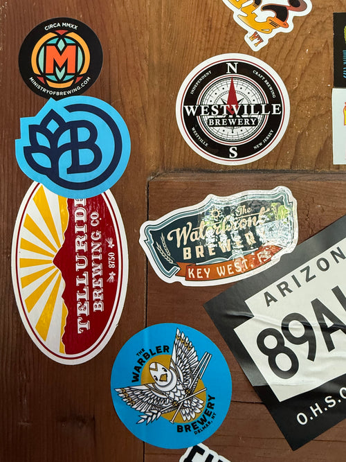 Blue Ball Brewing "B + Hops" Sticker