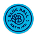 Blue Ball Brewing Circle with "B+Hops" (Turquoise Blue)