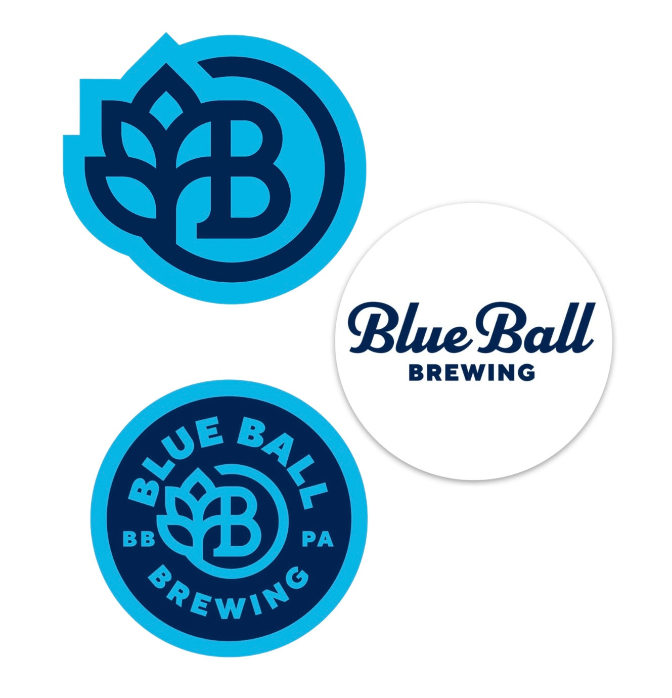 Blue Ball Brewing Sticker Bundle - Save More When You Buy More